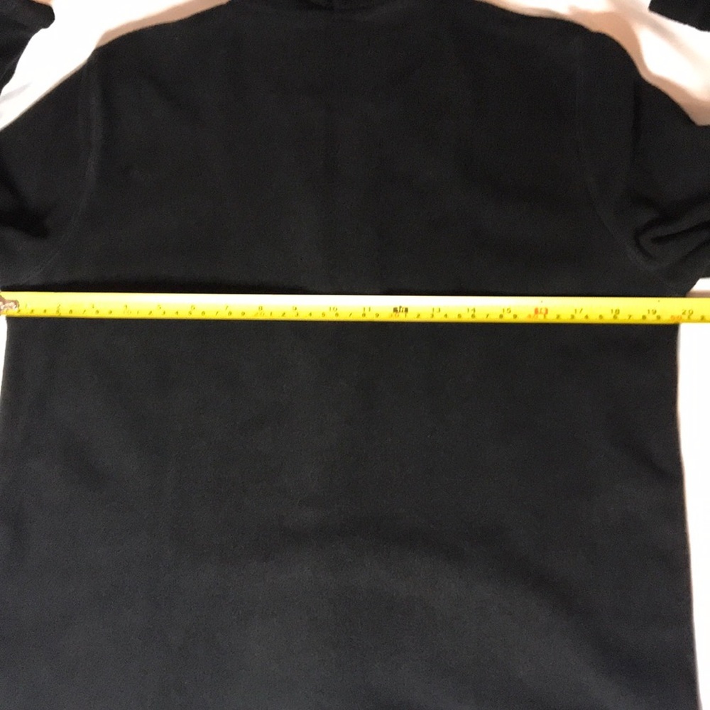 CAROLYN TAYLOR Solid Black Fleece Hooded Jacket S - Picture 6 of 7